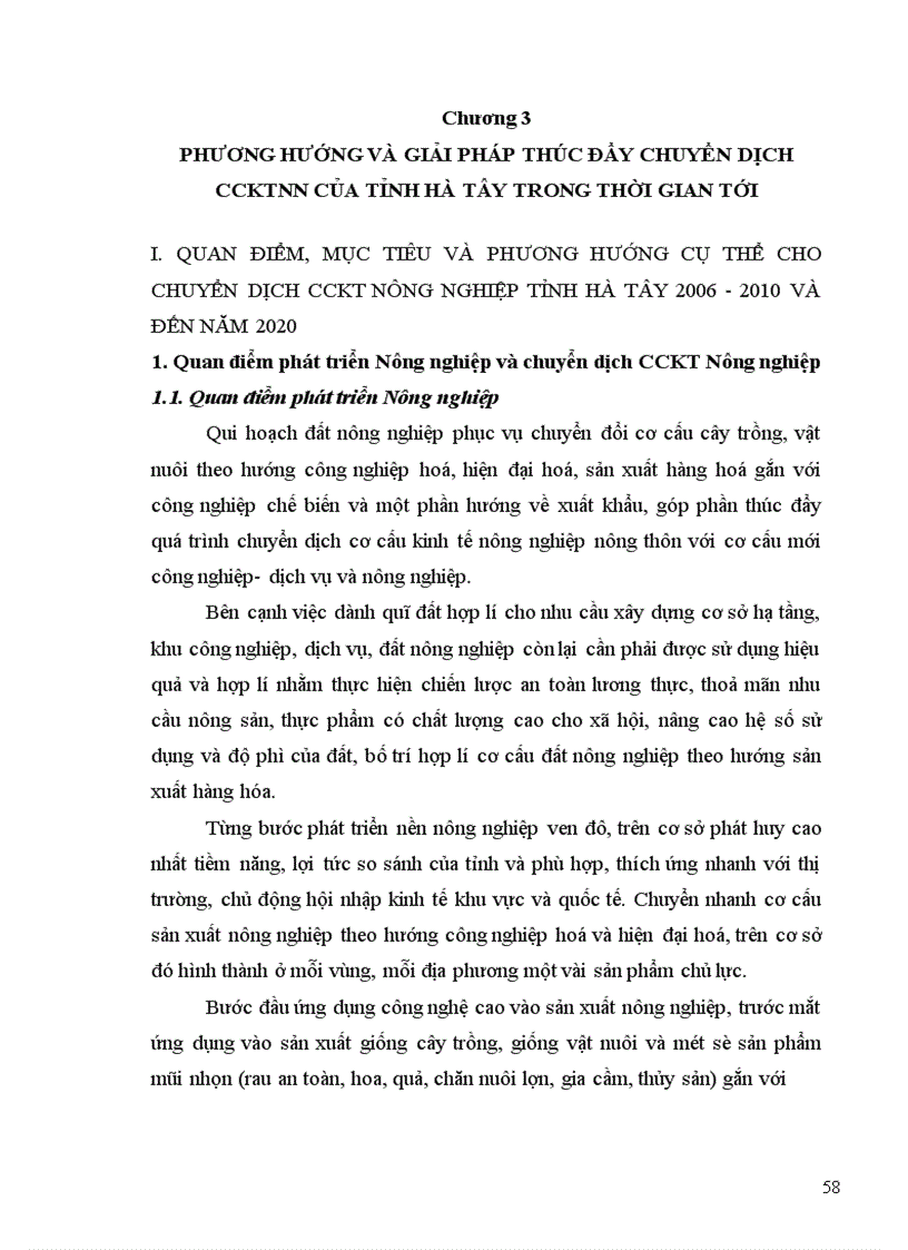 image for page Chuyển dịch cơ cấu kinh tế nông nghiệp Hà Tây thực trạng và giải pháp