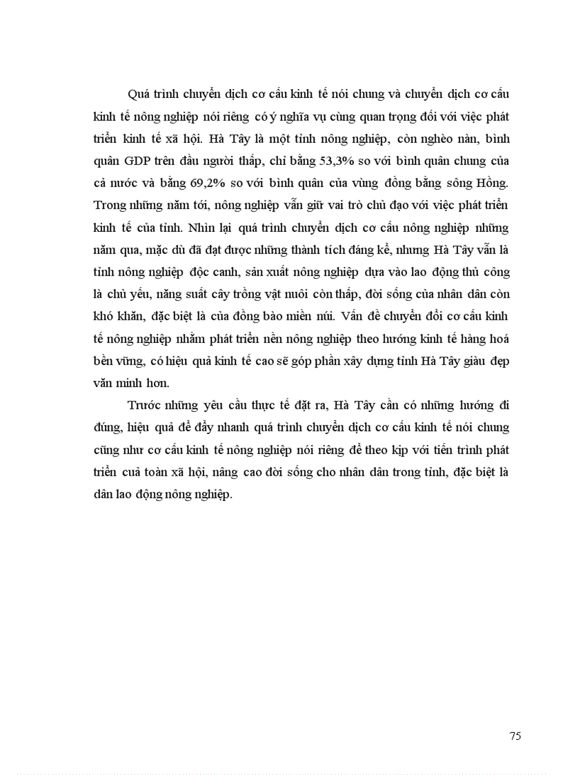 image for page Chuyển dịch cơ cấu kinh tế nông nghiệp Hà Tây thực trạng và giải pháp