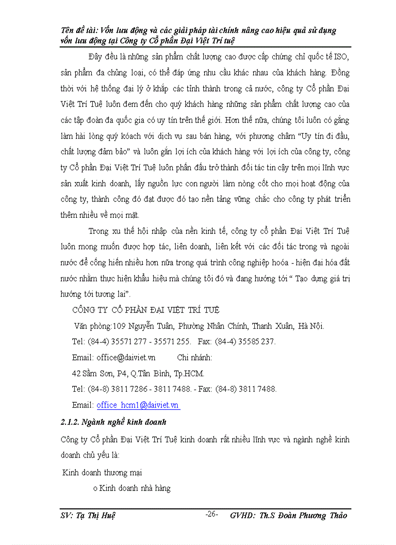 image for page Vốn lưu động và các giải pháp Tài chính nâng cao hiệu quả sử dụng vốn lưu động tại Công ty Cố phần Đại Việt Trí Tuệ 1