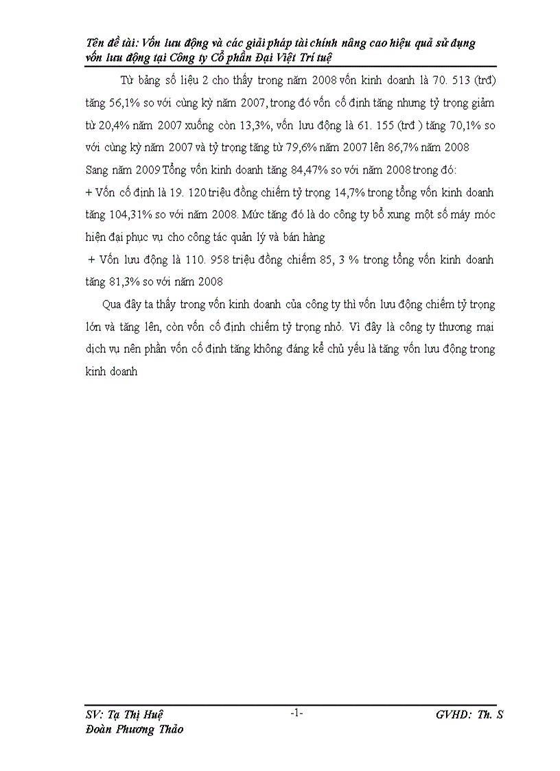 image for page Vốn lưu động và các giải pháp Tài chính nâng cao hiệu quả sử dụng vốn lưu động tại Công ty Cố phần Đại Việt Trí Tuệ 1