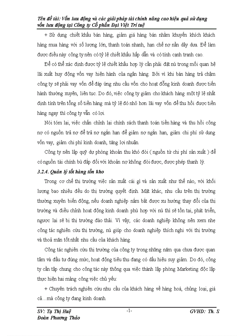 image for page Vốn lưu động và các giải pháp Tài chính nâng cao hiệu quả sử dụng vốn lưu động tại Công ty Cố phần Đại Việt Trí Tuệ 1