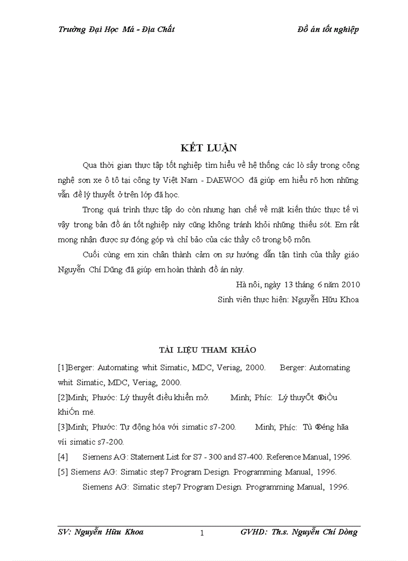 image for page Xây dựng hệ thống điều khiển tự động cho các lò sấy trong công nghệ sơn xe ô tô con của công ty VIDAMCO 1