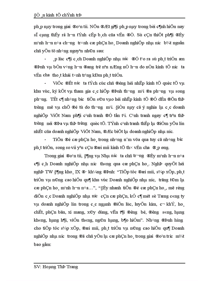 image for page Một số biện pháp nhằm tiếp tục đẩy mạnh quá trình cổ phần hoá trong một bộ phận Doanh nghiệp nhà nước ở nước ta trong giai đoạn hiện nay 1