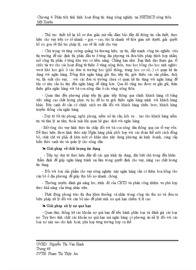 image for page Phân tích đánh giá hoạt động tín dụng nông nghiệp tại ngân hàng TMCP nông thôn Mỹ Xuyên