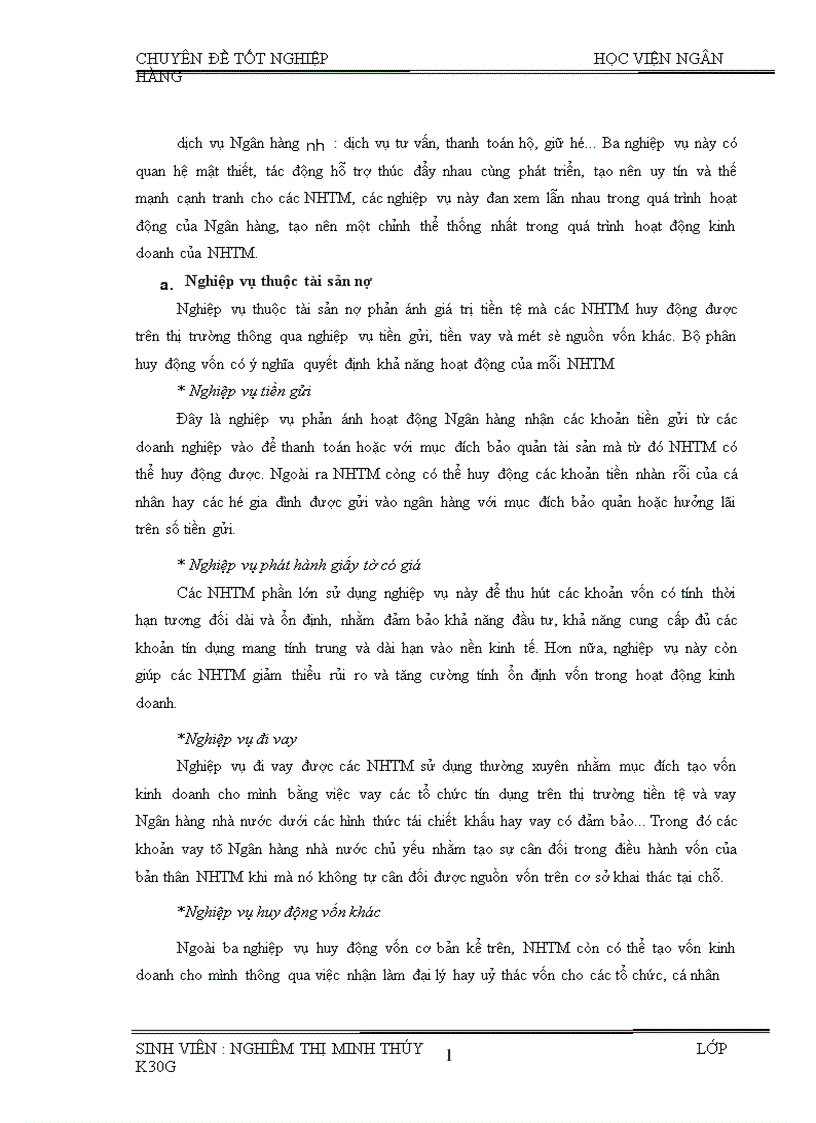 image for page Một số giải pháp nhằm nâng cao hiệu quả công tác huy động vốn tại Ngân hàng Nông nghiệp và phát triển nông thôn tỉnh Hà Tây 1