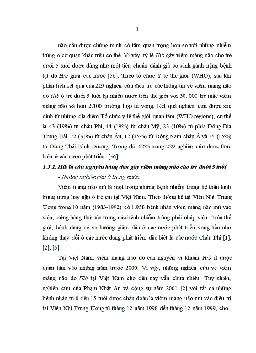 image for page Vai trò gây bệnh viêm màng não mủ cho trẻ dưới 5 tuổi của Haemophilus influenzae typ b và các phương pháp chẩn đoán phòng xét nghiệm