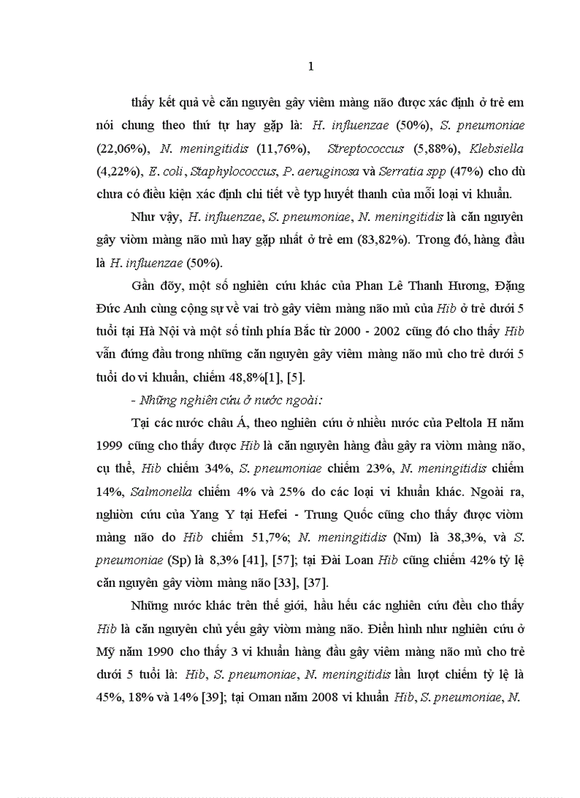 image for page Vai trò gây bệnh viêm màng não mủ cho trẻ dưới 5 tuổi của Haemophilus influenzae typ b và các phương pháp chẩn đoán phòng xét nghiệm