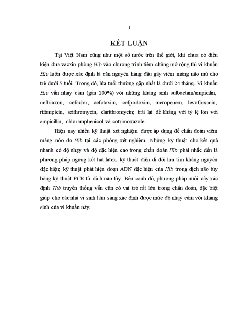 image for page Vai trò gây bệnh viêm màng não mủ cho trẻ dưới 5 tuổi của Haemophilus influenzae typ b và các phương pháp chẩn đoán phòng xét nghiệm