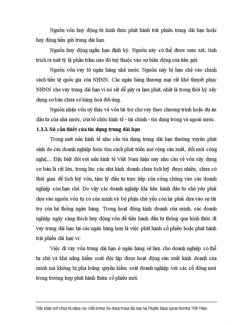 image for page Giải pháp nhằm nâng cao chất lượng tín dụng trung dài hạn tại Ngân hàng Ngoại thương Việt Nam 1