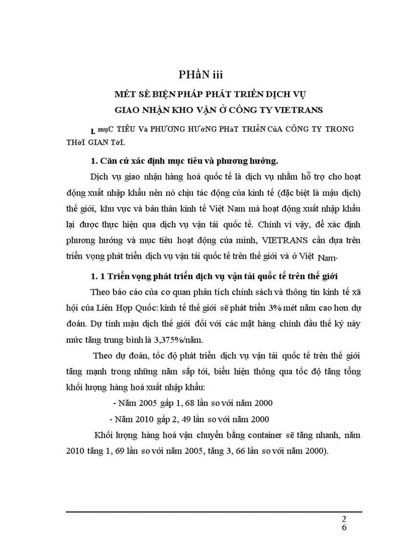 image for page Thực trạng của dịch vụ giao nhận kho vận và một số biện pháp phát triển ở Công ty Vietrans Hà Nội