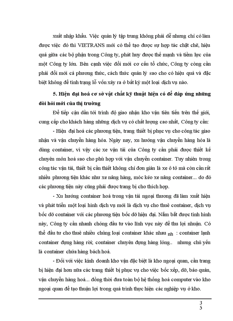 image for page Thực trạng của dịch vụ giao nhận kho vận và một số biện pháp phát triển ở Công ty Vietrans Hà Nội