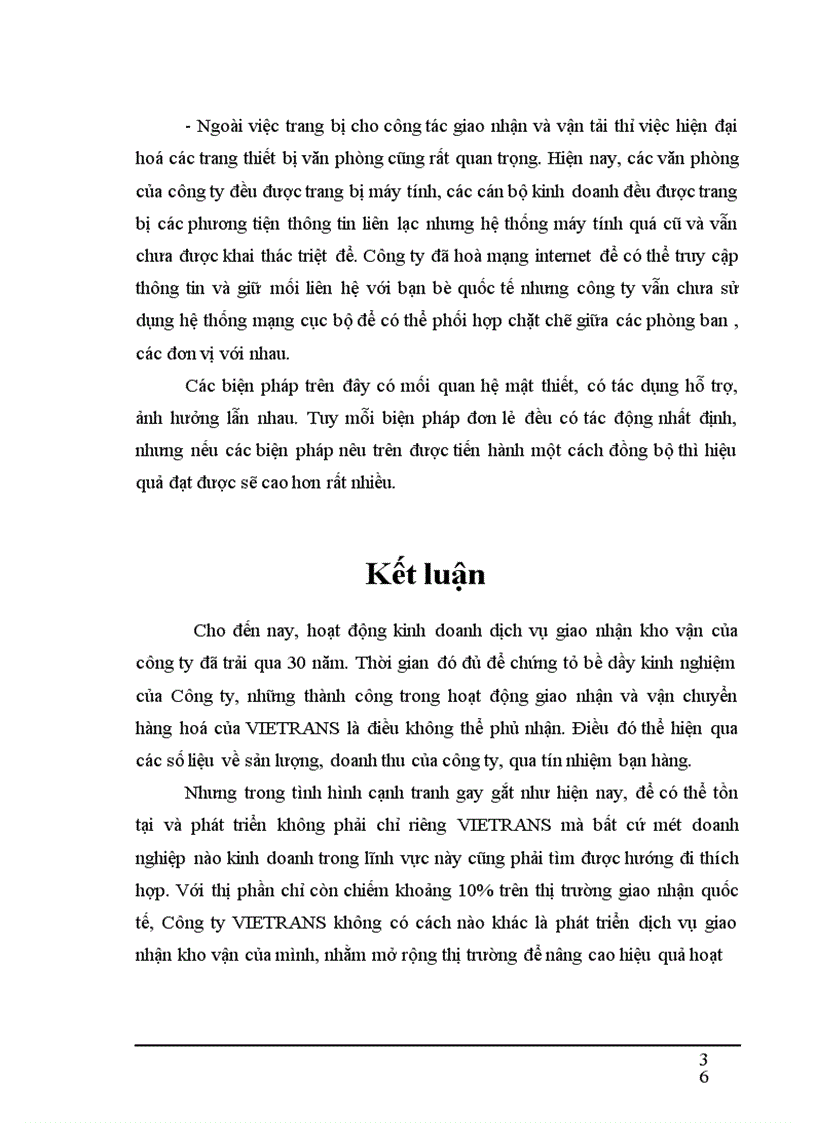 image for page Thực trạng của dịch vụ giao nhận kho vận và một số biện pháp phát triển ở Công ty Vietrans Hà Nội