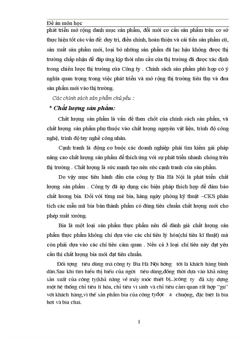 image for page Thực trạng về cạnh tranh trên thị trường BIA tại Miền Bắc và một số giải pháp trong cạnh tranh của công ty Bia Hà Nội 1