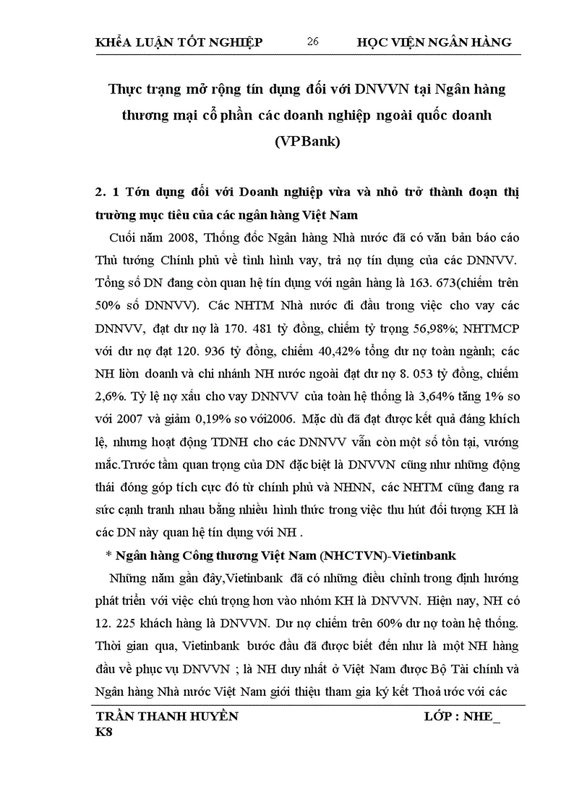 image for page Giải pháp mở rộng tín dụng ngân hàng đối với Doanh nghiệp vừa và nhỏ tại Ngân hàng Thương mại Cổ phần các Doanh nghiệp ngoài Quốc doanh Việt Nam VP Bank