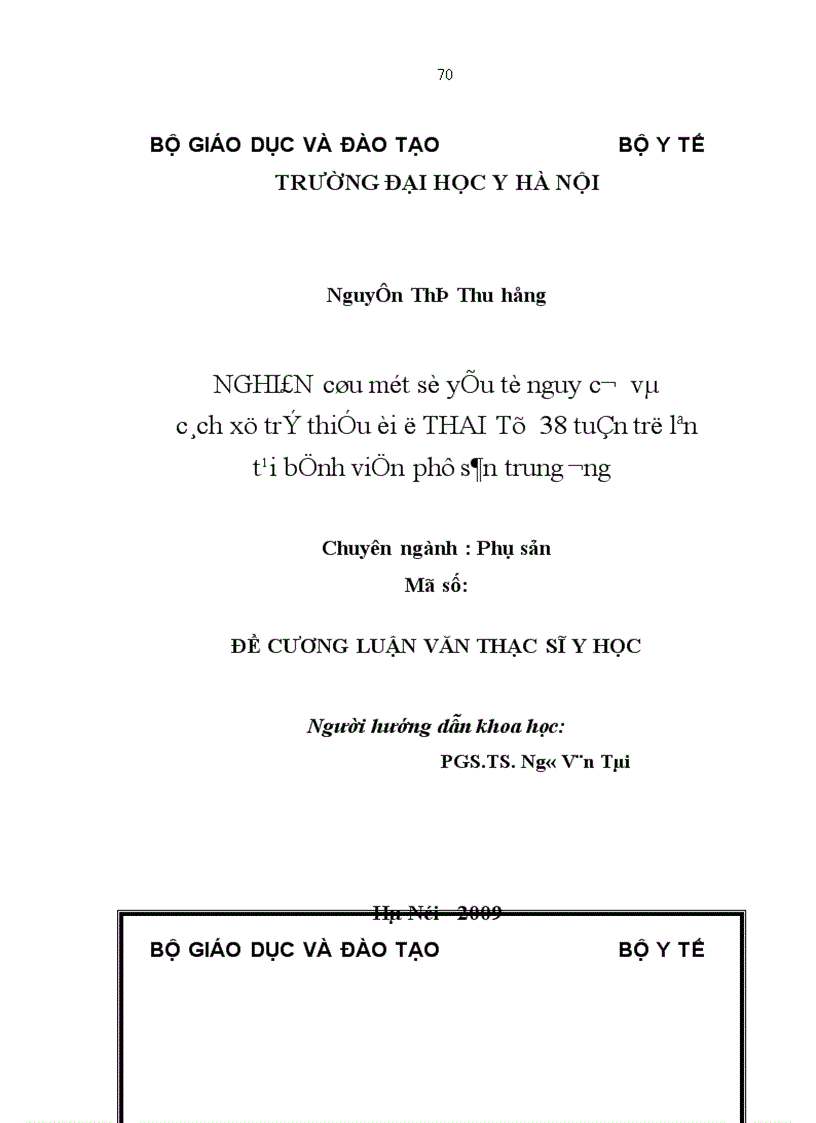 image for page Nghiên cứu một số yếu tố nguy cơ liên quan và cách xử trí thiểu ối ở thai từ trên 387 tuần trở lên tại bệnh viện Phụ sản trung ương từ tháng 2 tháng 7 năm 2009