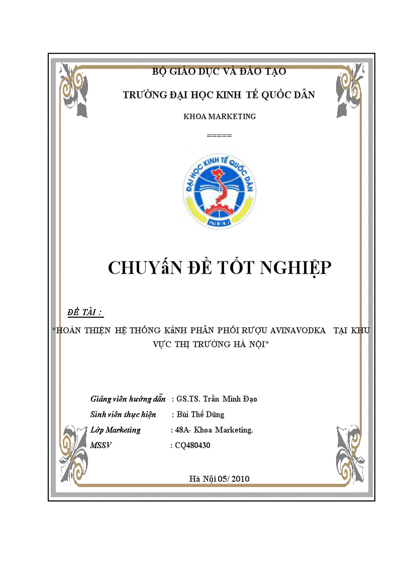 image for page Hoàn thiện hệ thống kênh phân phối rượu AVINAVODKA tại khu vực thị trường Hà Nội 1