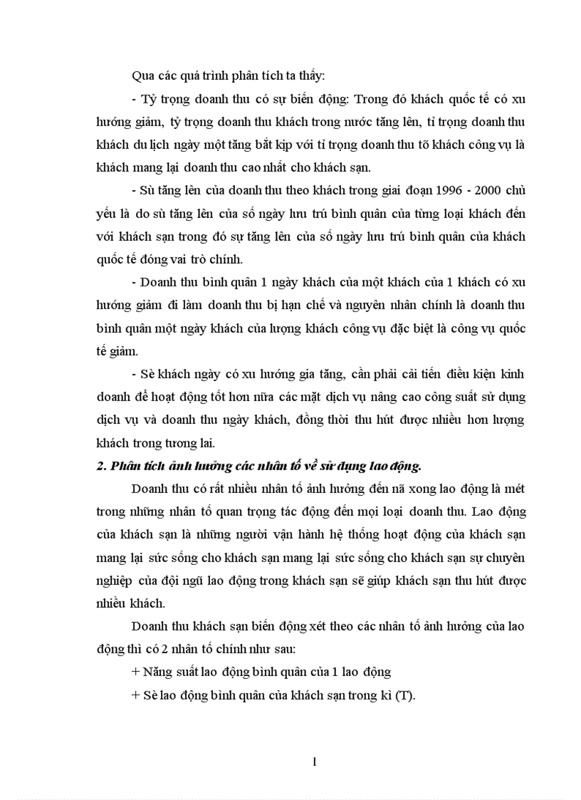 image for page Phương pháp chỉ số thống kê và vận dụng phân tích biến động tổng doanh thu của khách sạn Sông Nhuệ thời kỳ 1996 2000 1