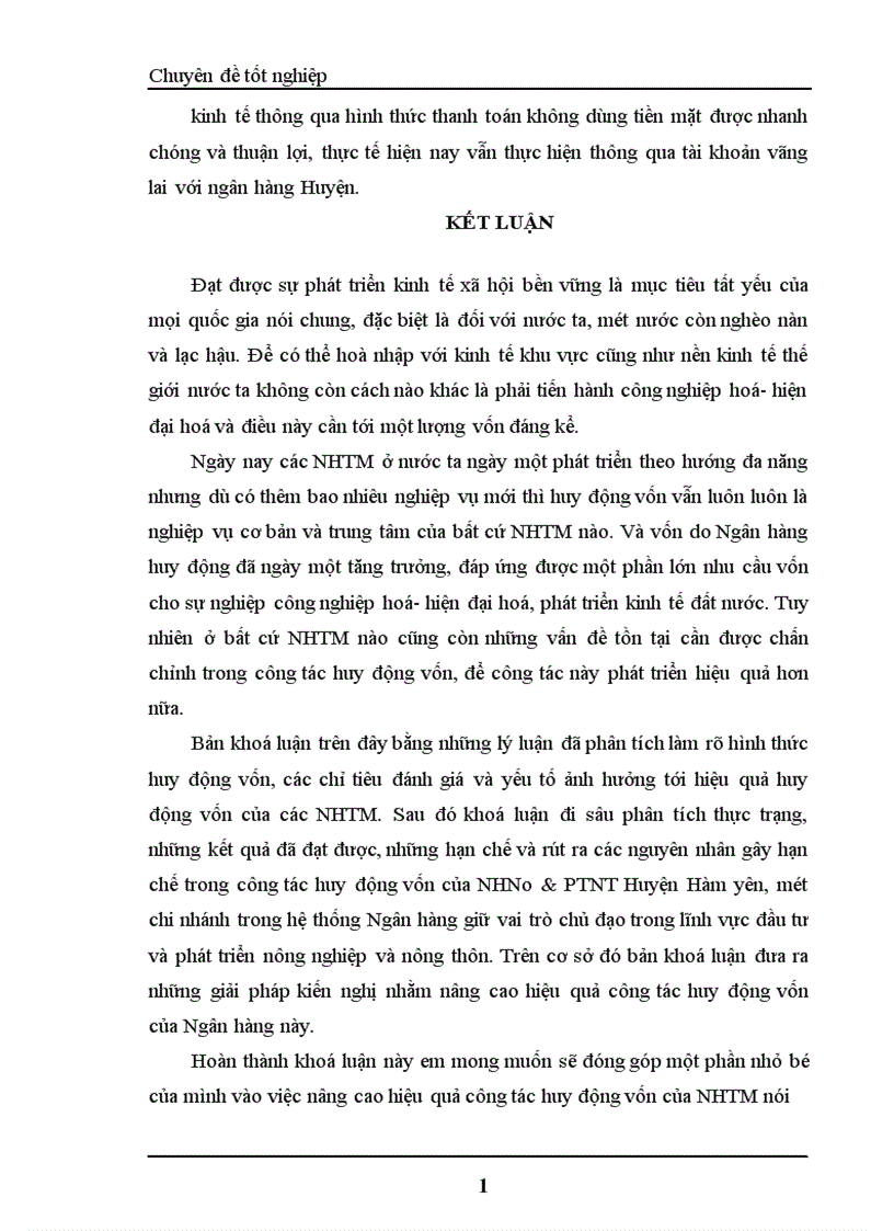image for page Một số giải pháp nhằm nâng cao hiệu quả công tác huy động vốn tại NHNo PTNT Huyện Hàm Yên Tỉnh Tuyên Quang