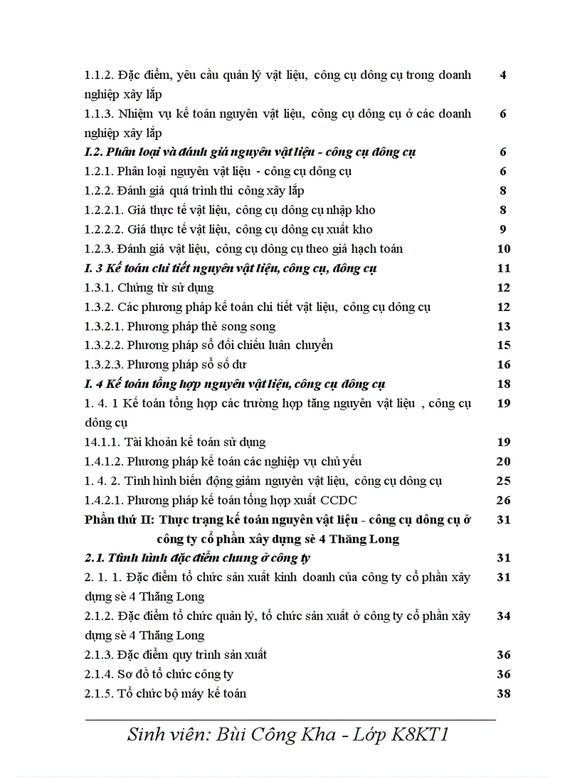 image for page Hoàn thiện kế toán nguyên vật liệu công cụ dụng cụ tại Công ty cổ phần xây dựng số 4 Thăng Long 1