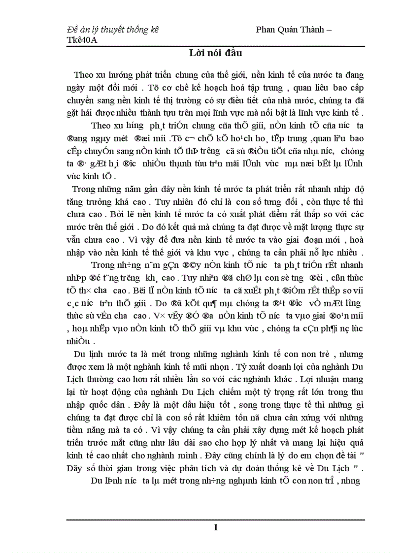 image for page Dãy số thời gian trong việc phân tích và dự đoán thống kê về Du Lịch 1