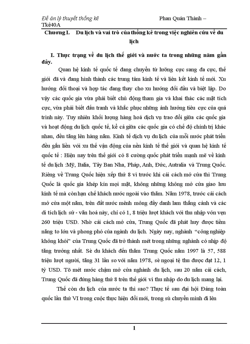 image for page Dãy số thời gian trong việc phân tích và dự đoán thống kê về Du Lịch 1