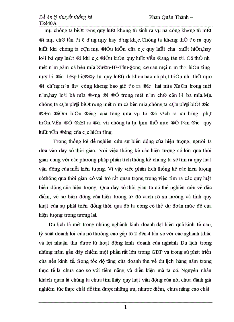 image for page Dãy số thời gian trong việc phân tích và dự đoán thống kê về Du Lịch 1