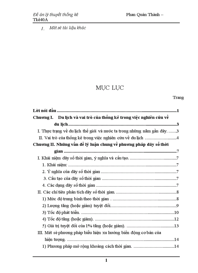 image for page Dãy số thời gian trong việc phân tích và dự đoán thống kê về Du Lịch 1
