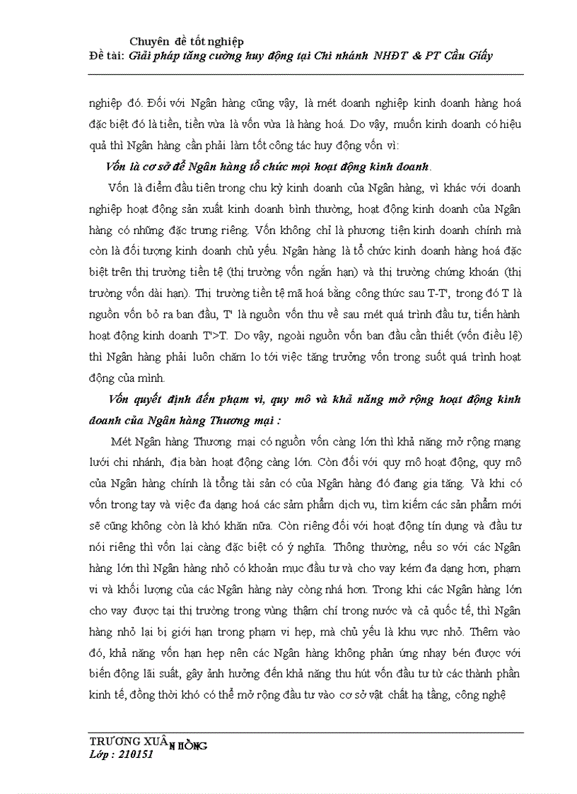 image for page Giải pháp tăng cường huy động vốn tại Chi nhánh Ngân hàng Đầu tư và Phát triển Cầu Giấy 1