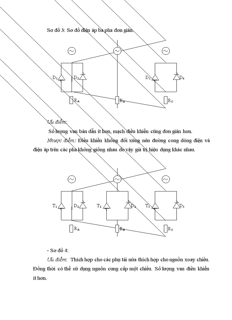 image for page Tính toán và thiết kế bộ đbiến đổi xoay chiều xoay chiều 3 pha tạo thành nguòn áp tải điện trở đấu Y không trung tính