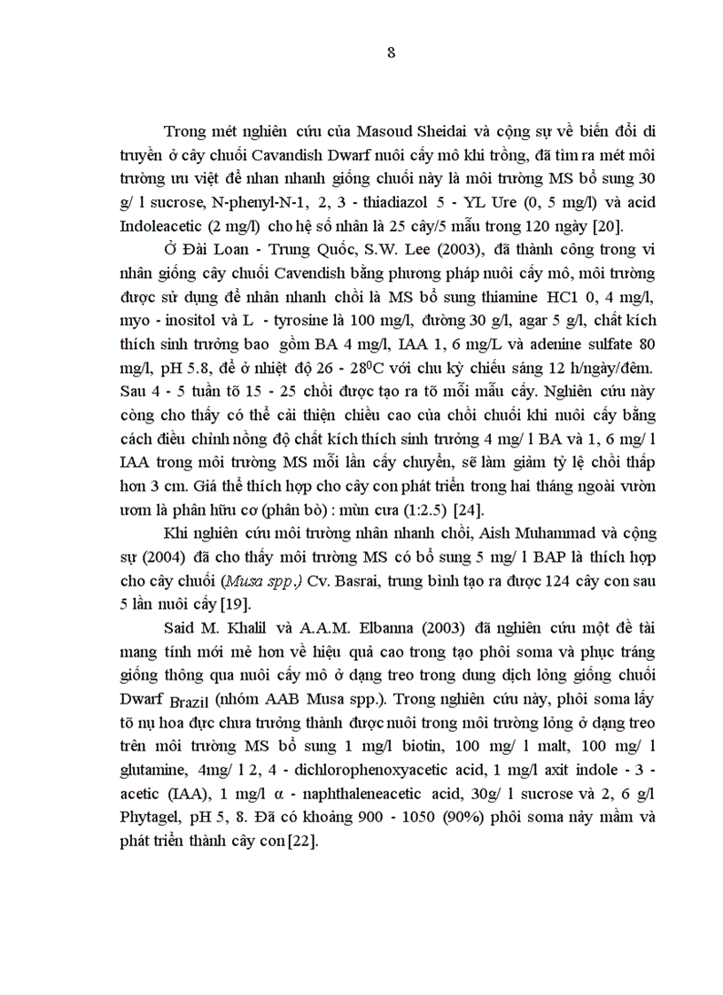 image for page Nghiên cứu kỹ thuật nhân nhanh giống chuối VN1 064 bằng phương pháp nuôi cấy mô tế bào và kỹ thuật chăm sóc cây con ngoài vườn ươm