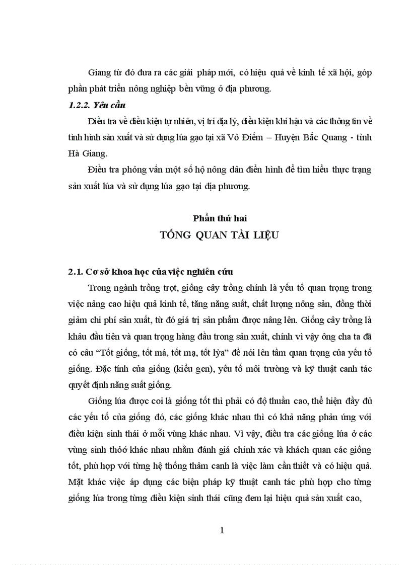 image for page Điều tra tình hình sản xuất và sử dụng lúa gạo tại xã Vô Điếm huyện Bắc Quang tỉnh hà giang khoá luận tốt nghiệp đại học Hệ đào tạo