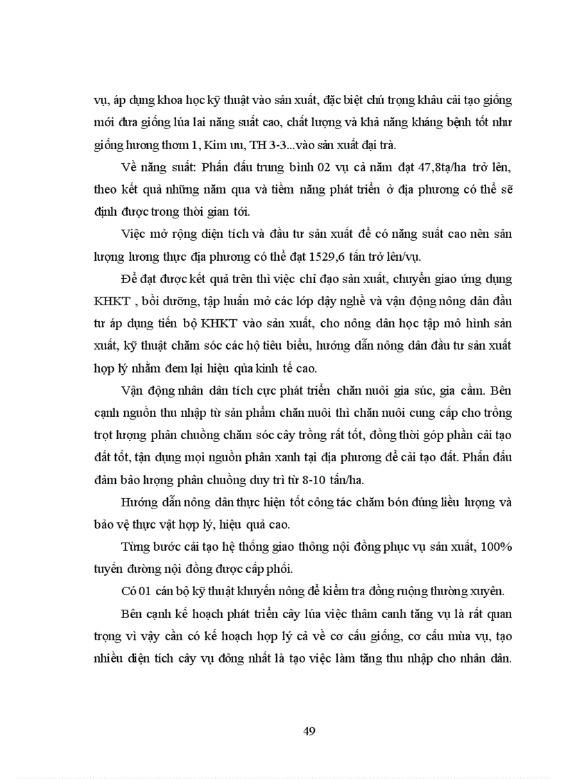 image for page Điều tra tình hình sản xuất và sử dụng lúa gạo tại xã Vô Điếm huyện Bắc Quang tỉnh hà giang khoá luận tốt nghiệp đại học Hệ đào tạo