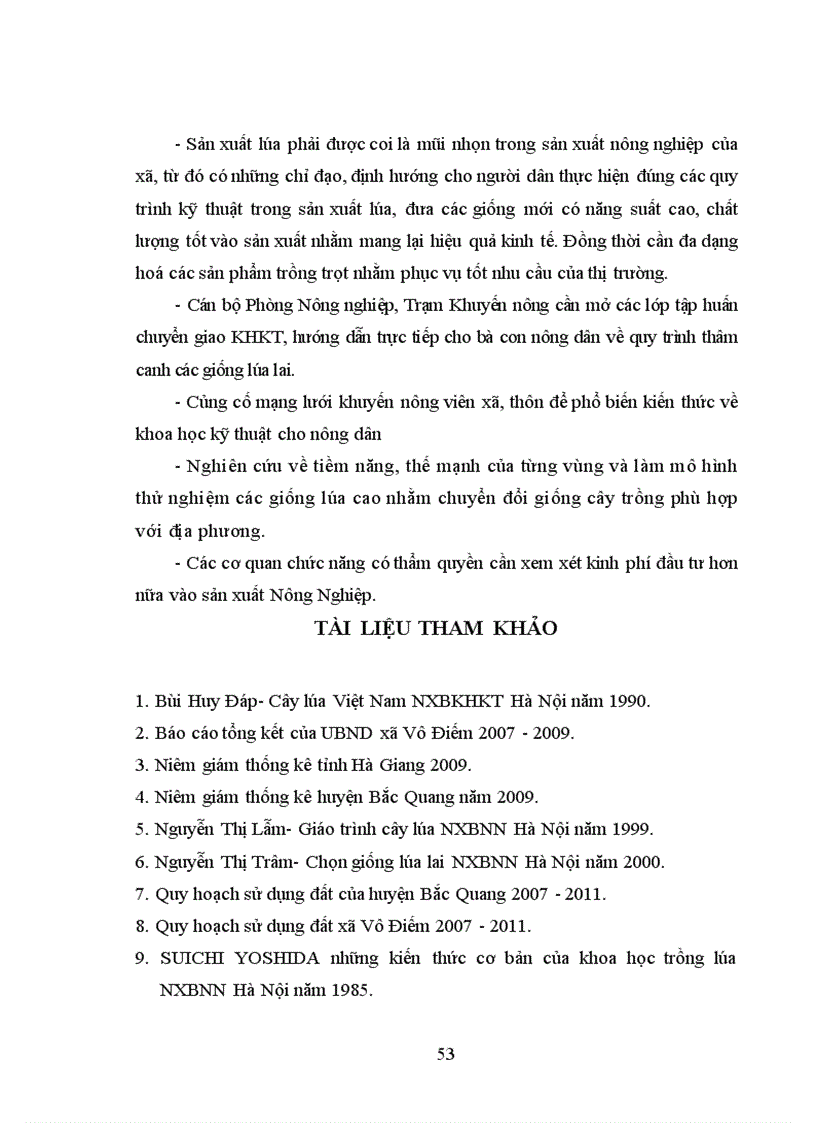 image for page Điều tra tình hình sản xuất và sử dụng lúa gạo tại xã Vô Điếm huyện Bắc Quang tỉnh hà giang khoá luận tốt nghiệp đại học Hệ đào tạo