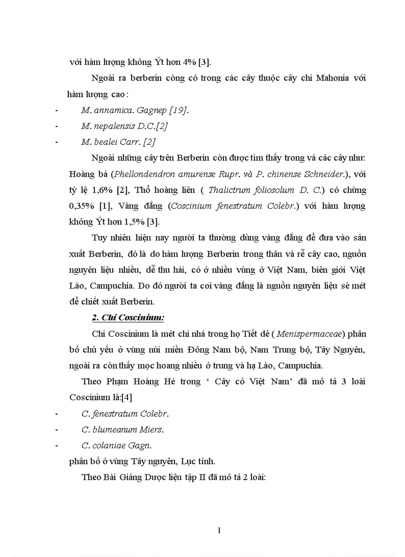 image for page Góp phần nghiên cứu phương pháp chiết xuất Berberin từ cây vàng đắng Coscinium usitatum Pierre