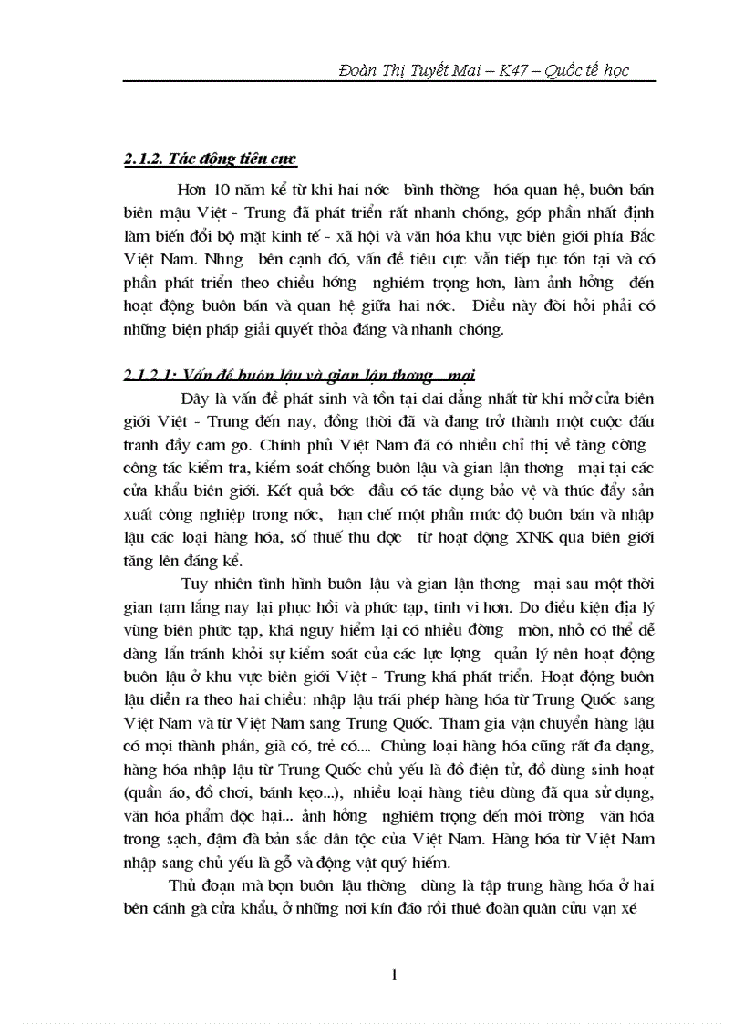 image for page Buôn bán biên giới Việt Trung từ năm 1991 đến nay