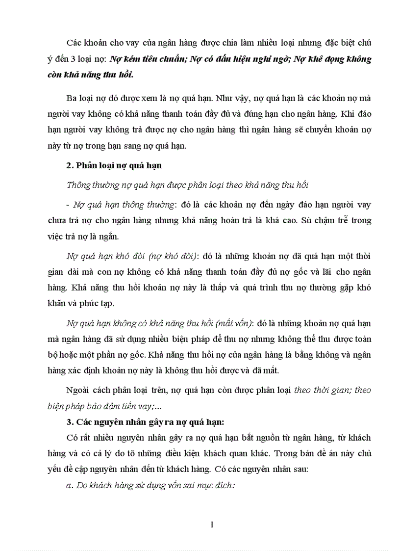 image for page Nợ quá hạn trong hoạt động tín dụng của ngân hàng thương mại trong nền kinh tế thị trường 1