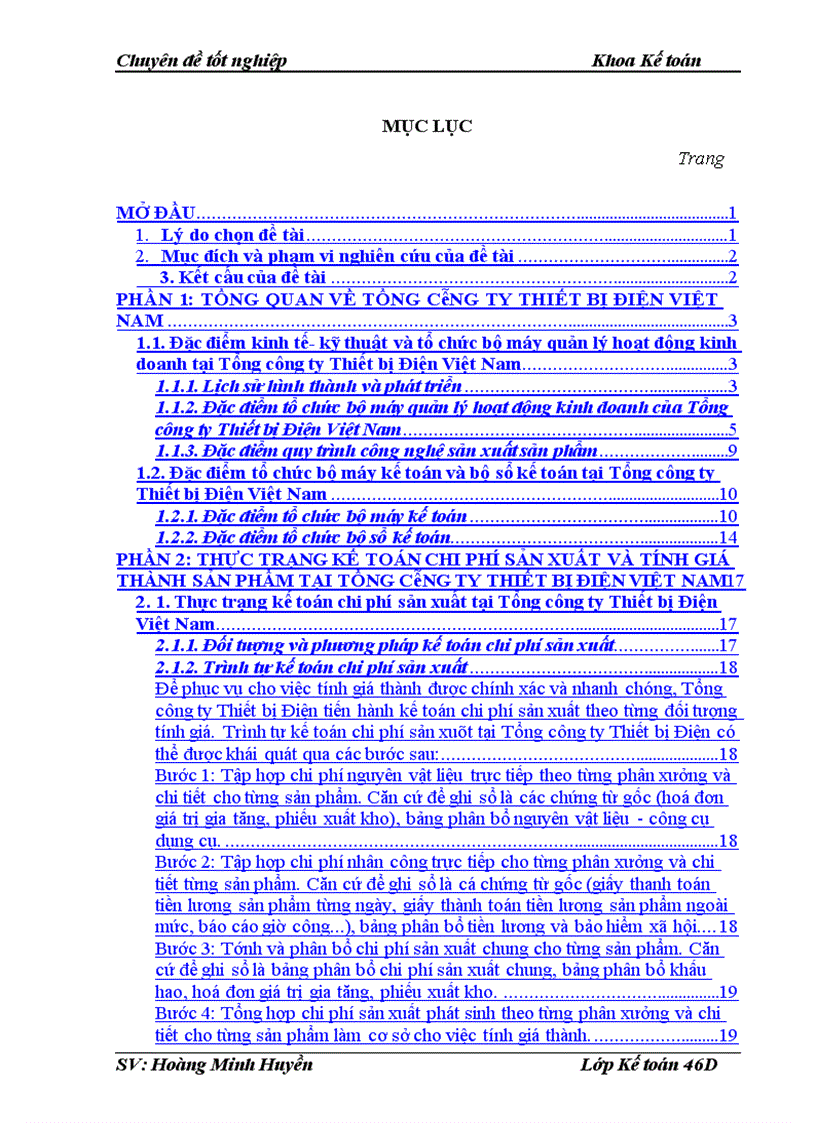image for page Hoàn thiện kế toán chi phí sản xuất và tính giá thành sản phẩm tại Tổng công ty Thiết bị Điện Việt Nam 1