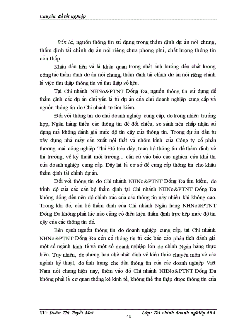 image for page Thư c tra ng châ t lươ ng thâ m đi nh ta i chi nh dư a n trong hoa t đô ng cho vay ta i chi nha nh ngân ha ng nông nghiê p va pha t triê n nông thôn Đô ng Đa