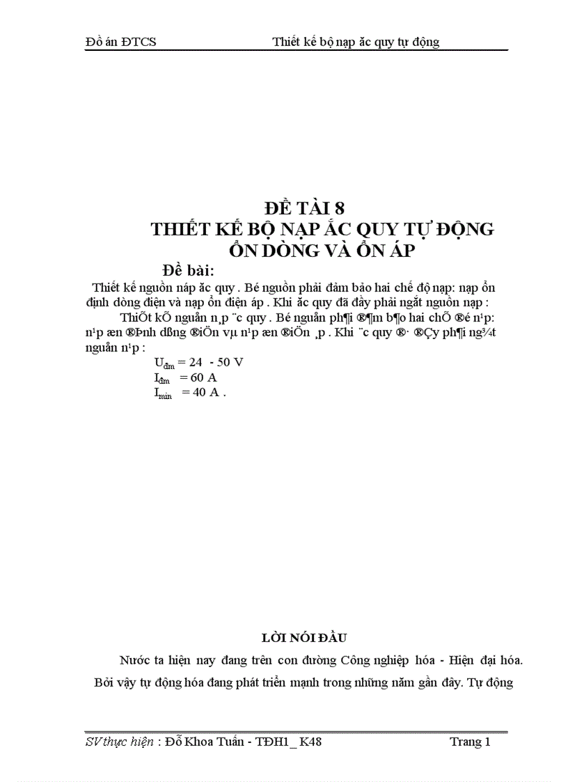 image for page Thiết kế bộ nạp ắc quy tự động ổn dòng và ổn áp