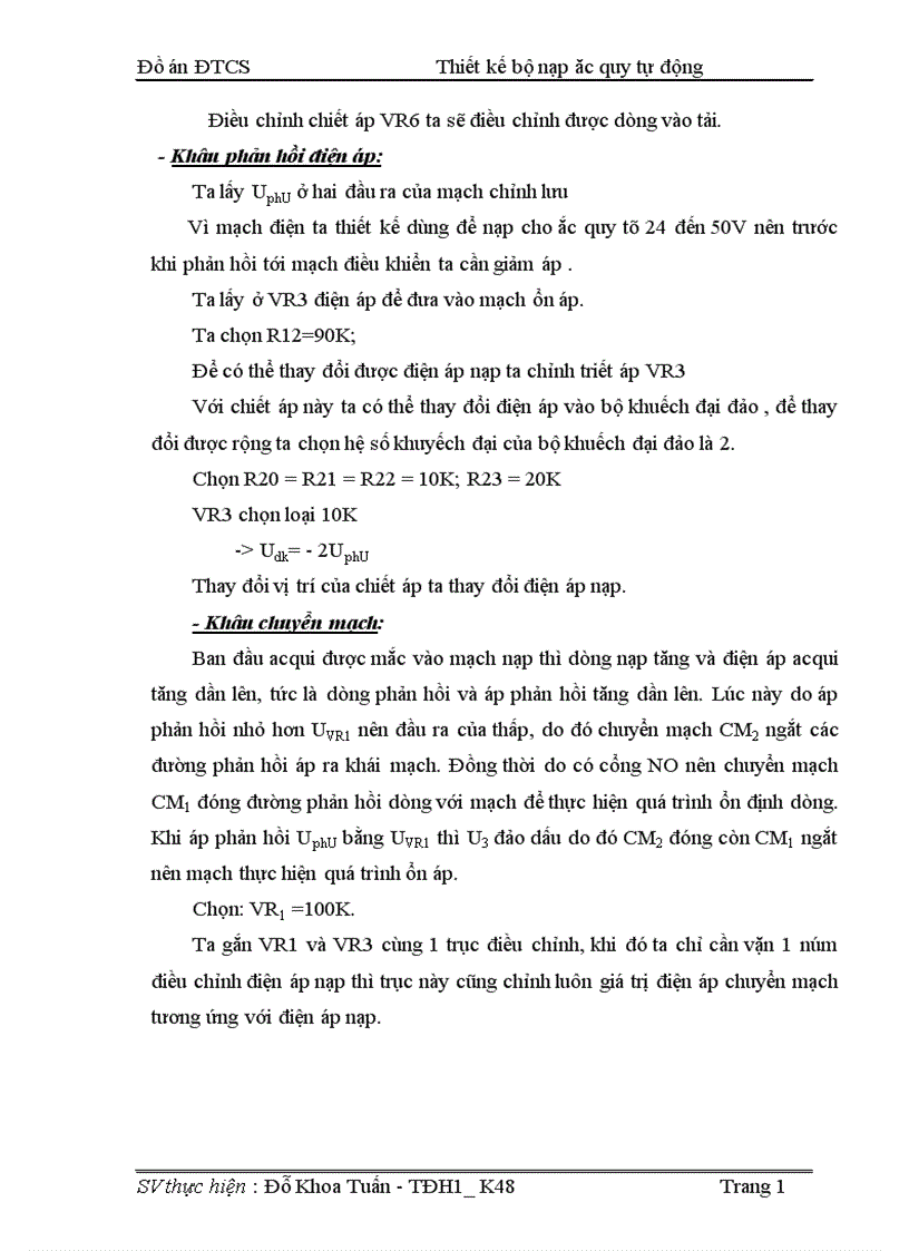 image for page Thiết kế bộ nạp ắc quy tự động ổn dòng và ổn áp