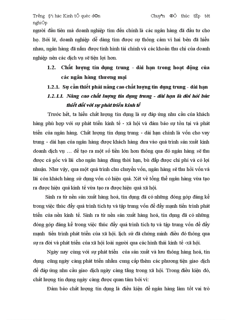 image for page Thực trạng và giải pháp đối với tín dụng trung dài hạn tại chi nhánh Ngân Hàng No PTNT Đông Hà Nội 1