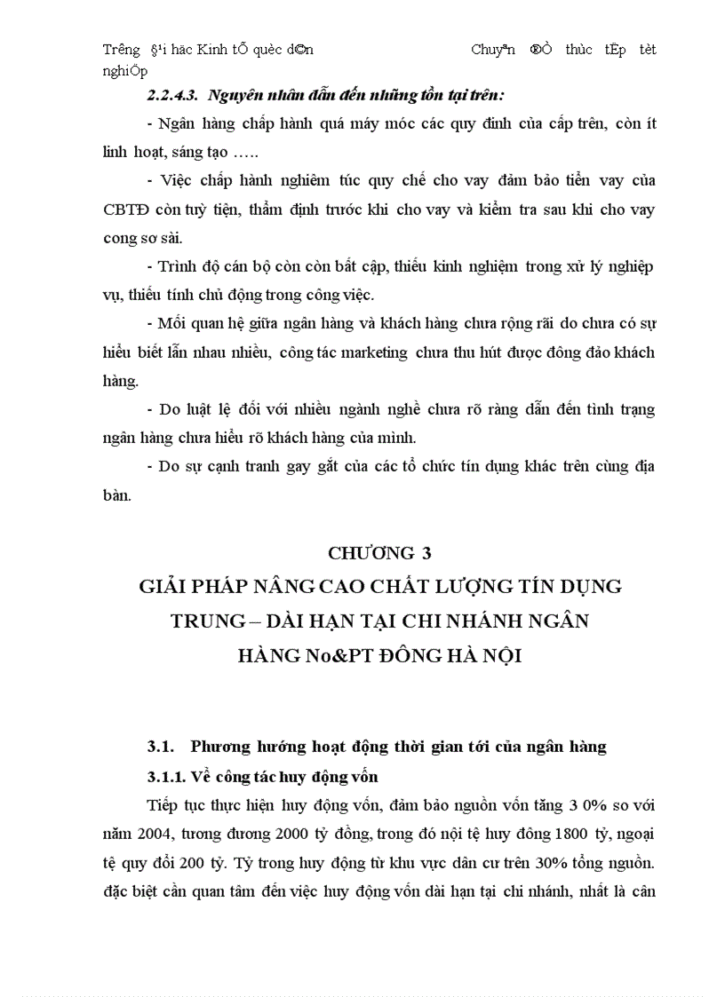 image for page Thực trạng và giải pháp đối với tín dụng trung dài hạn tại chi nhánh Ngân Hàng No PTNT Đông Hà Nội 1