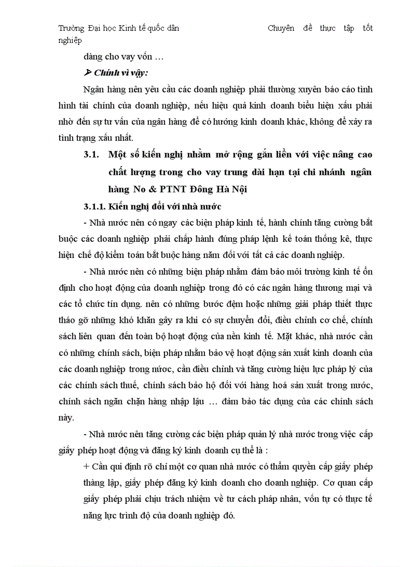 image for page Thực trạng và giải pháp đối với tín dụng trung dài hạn tại chi nhánh Ngân Hàng No PTNT Đông Hà Nội 1