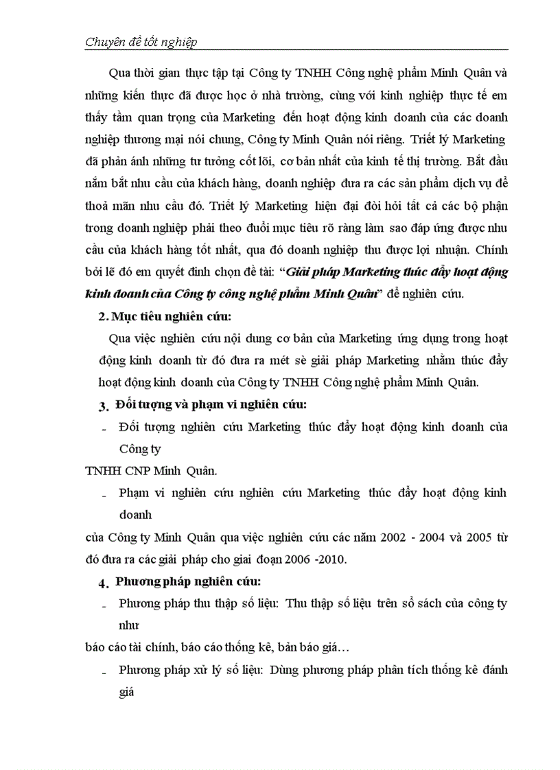 image for page Giải pháp Marketing thúc đẩy hoạt động kinh doanh của Công ty công nghệ phẩm Minh Quân 1