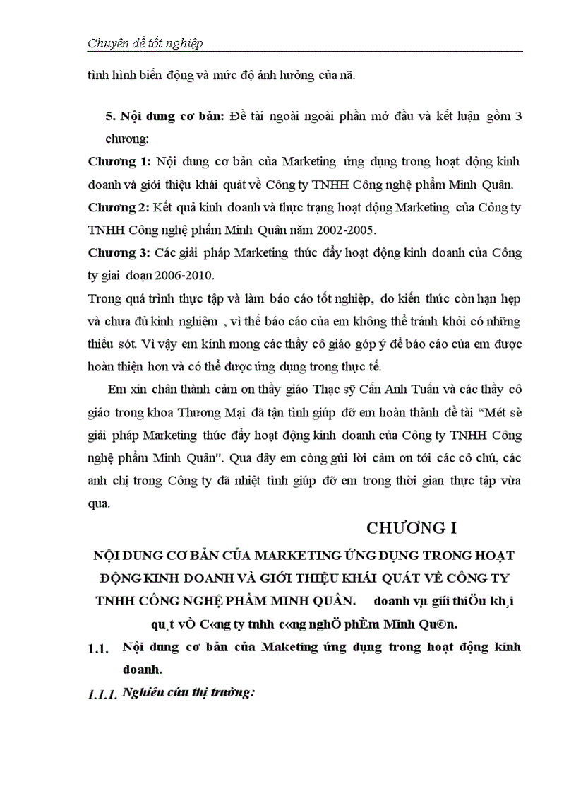 image for page Giải pháp Marketing thúc đẩy hoạt động kinh doanh của Công ty công nghệ phẩm Minh Quân 1