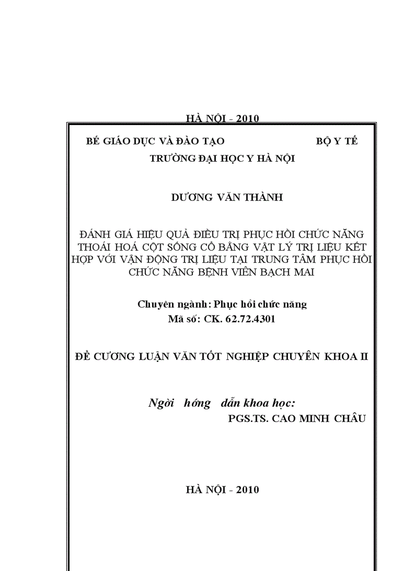 image for page Đánh giá hiệu quả điều trị phục hồi chức năng thoái hoá cột sống cổ bằng vật lý trị liệu kết hợp với vận động trị liệu tại trung tâm phục hồi chức năng bệnh viên bạch mai 1