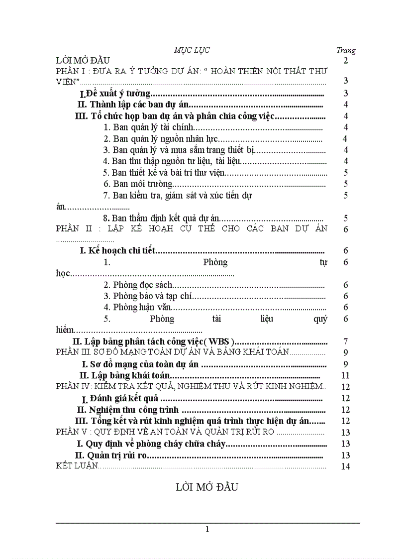 image for page Quản trị dự án Hoàn thiện nội thất thư viện