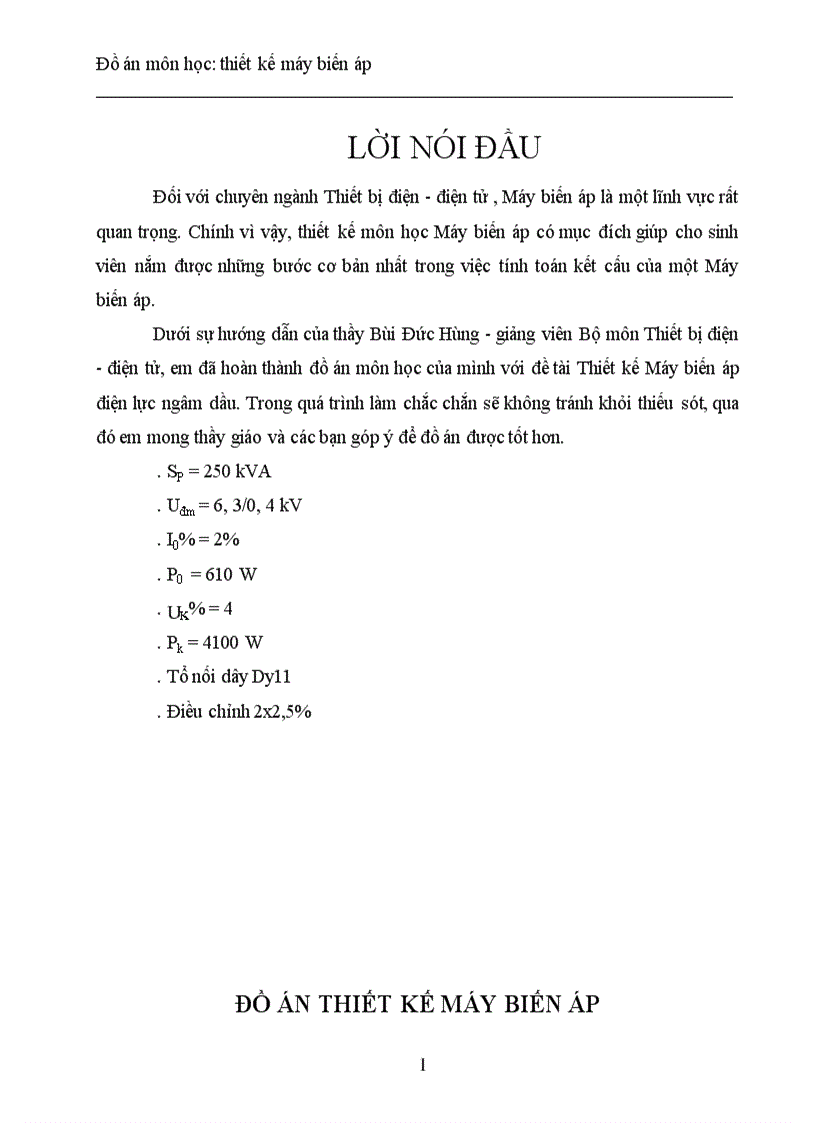 image for page Thiết kế máy biến áp điện lực ngâm dầu