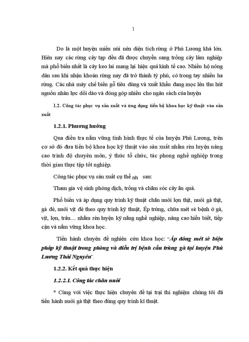 image for page Áp dụng một số biện pháp kỹ thuật trong phòng và điều trị bệnh cầu trùng gà tại huyện Phú Lương Thái Nguyên