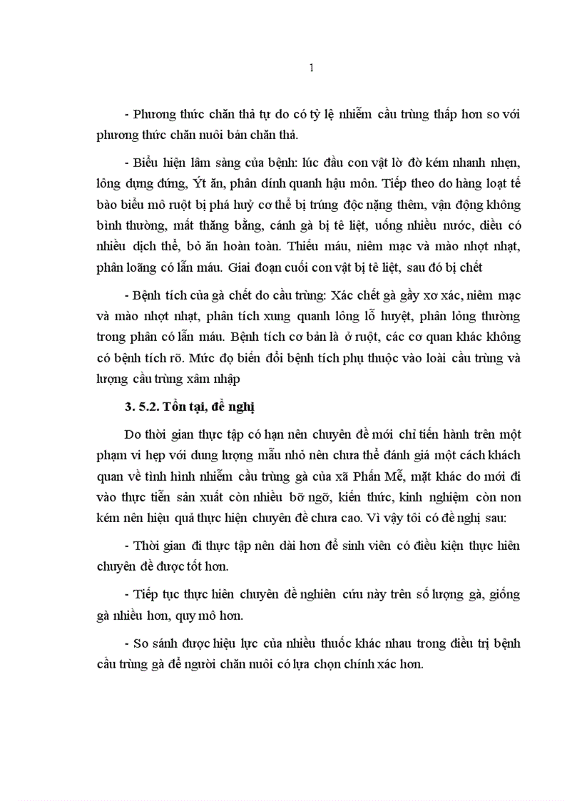 image for page Áp dụng một số biện pháp kỹ thuật trong phòng và điều trị bệnh cầu trùng gà tại huyện Phú Lương Thái Nguyên